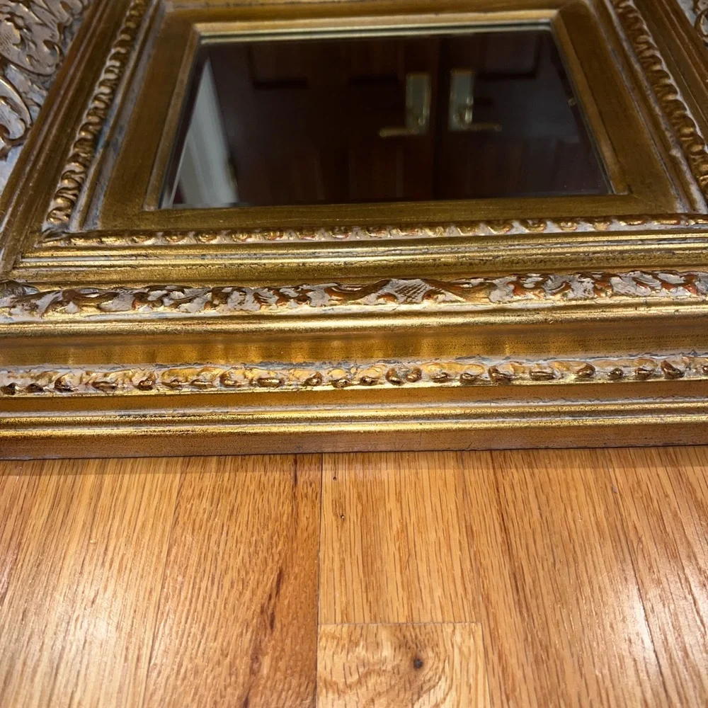 Ornate Gold Square Mirror